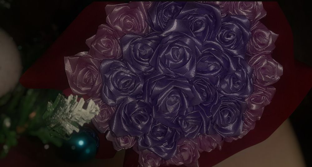 Букет з атласних стрічок