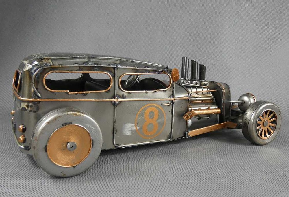 Metalowy model pojazd HOT ROD wyścigowy auto 30,5 cm