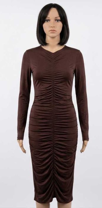 Платье миди PrettyLittleThing в оттенке Bitter Chocolate