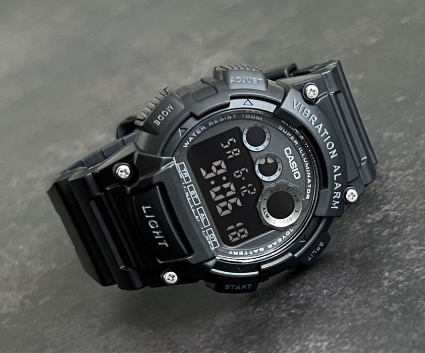 Годинник наручний Casio W-735H-1B новий оригінал вібробудильник