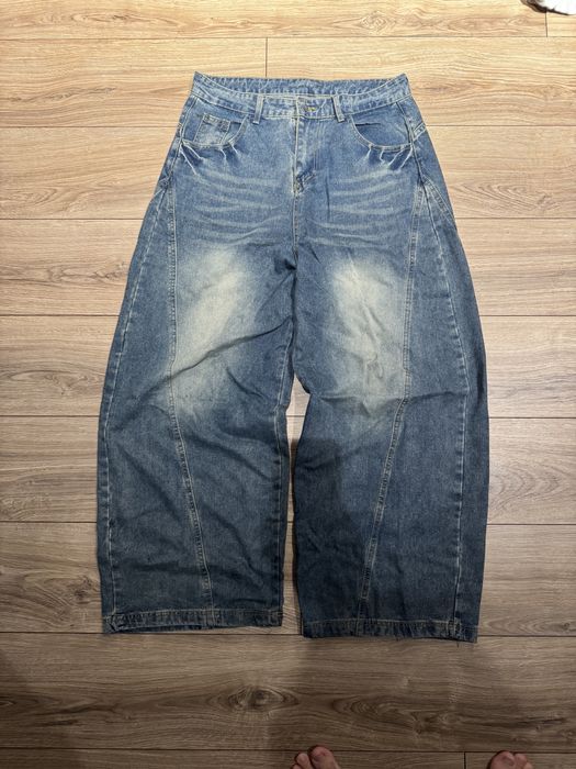 blue baggy jeans