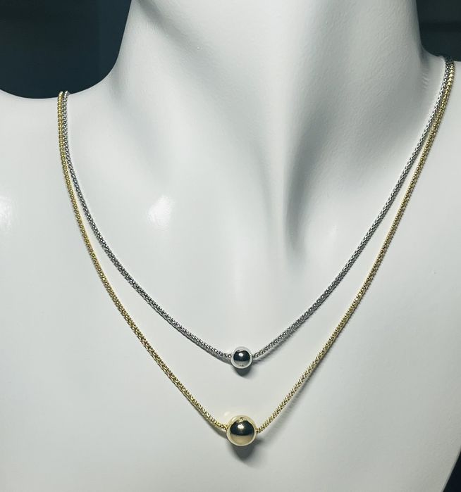 Złoty naszyjnik kulki 585 14k