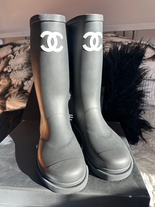 Kalosze chanel 38 nowe box czarne