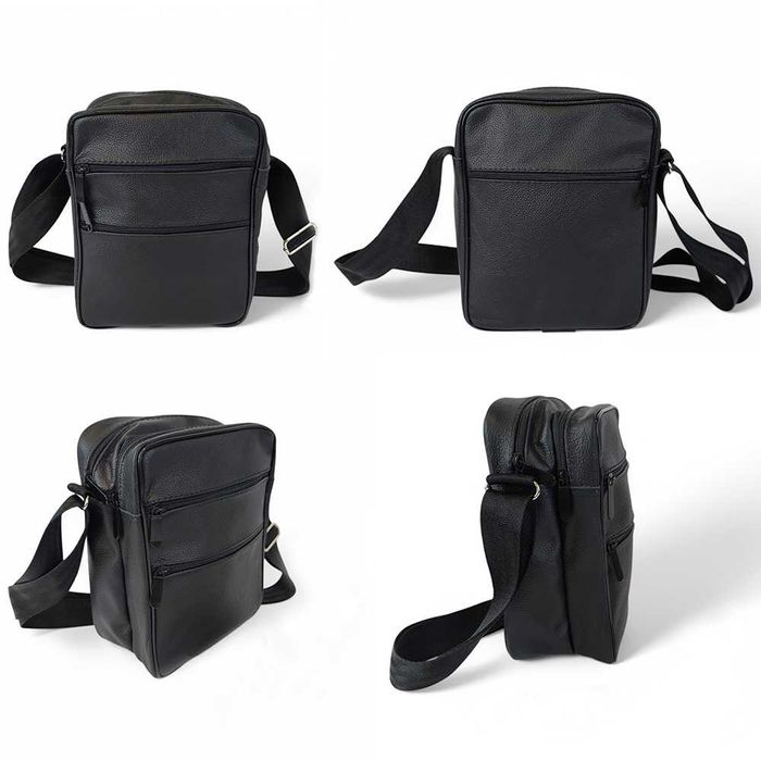 Стильна чоловіча шкіряна сумка через плече, сумка з натуральної шкіри