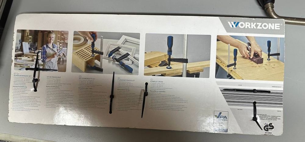 Струбцина столярна 2 штуки Work Zone