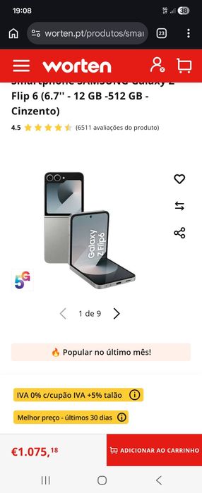Samsung Z Flip 6 512gb