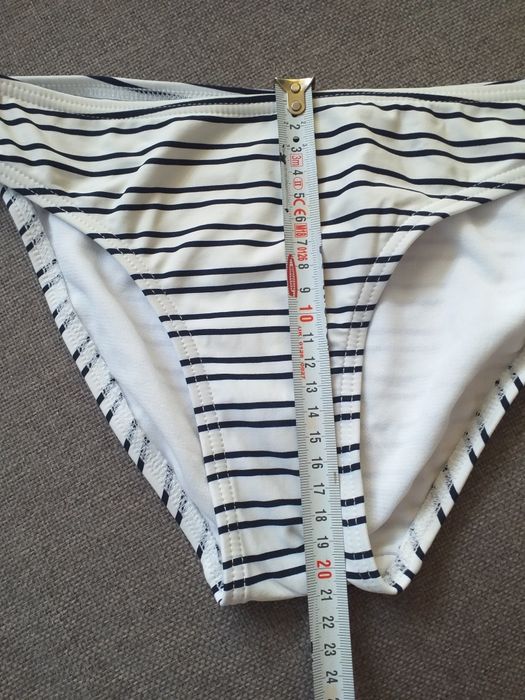Strój kąpielowy ocean club r 36 S bikini biały w paski