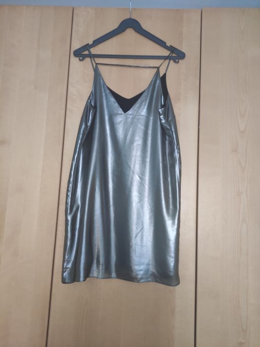 Sukienka srebrna River Island roz. 36
