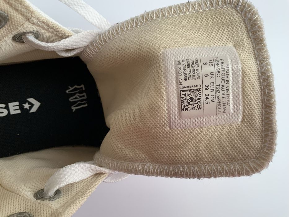 Білі кеди Converse на платформі, р.39