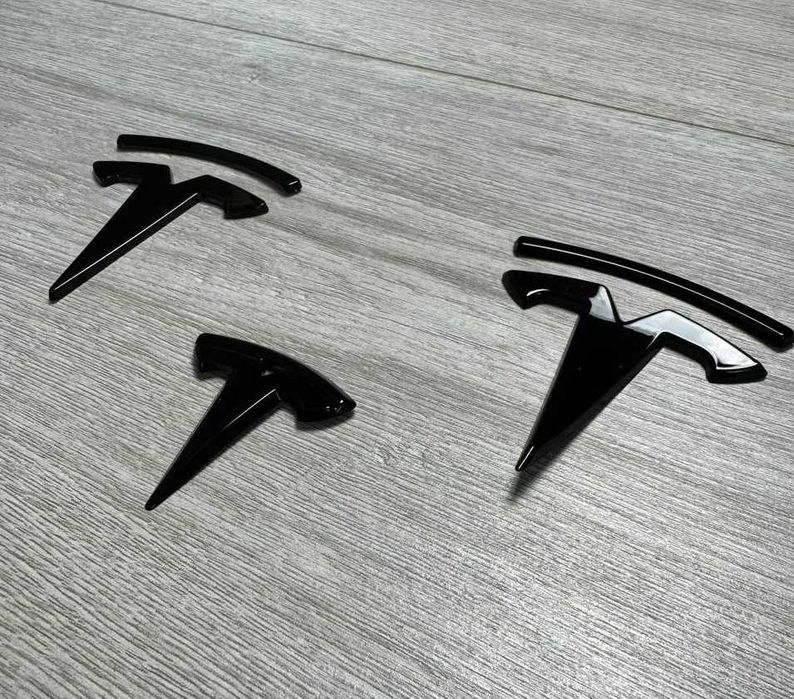 Значок на капот, багажник, руль Тесла, емблема Tesla, логотип