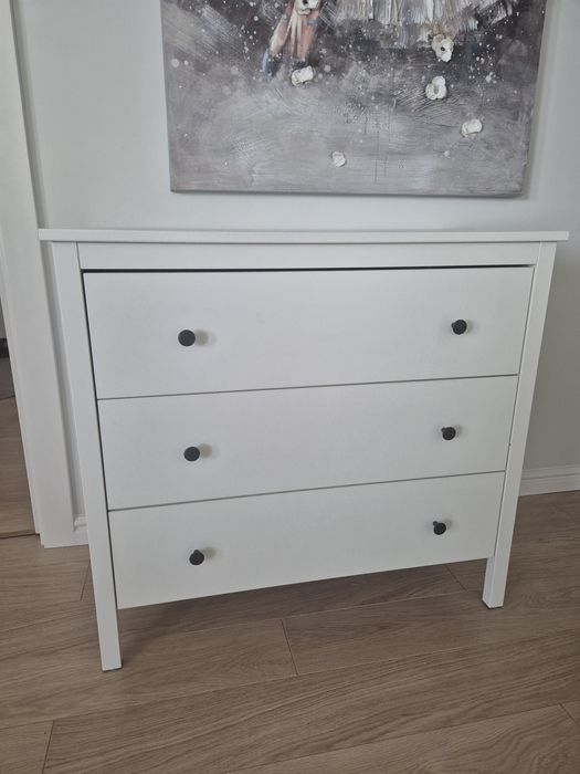 Komoda Hemnes Ikea 3 szuflady Kielce biała meble wyposażenie szafa
