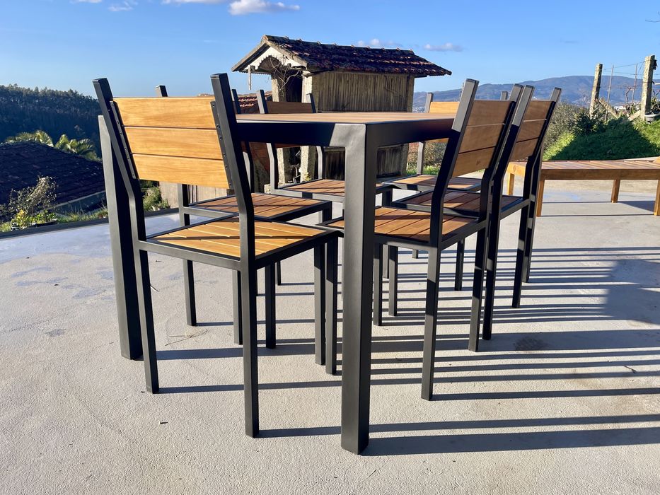 Mesa jantar de jardim