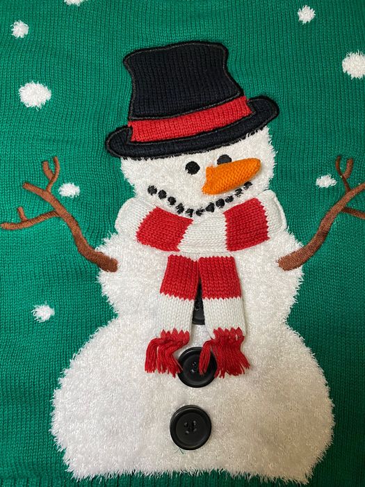 Дитячий новорічний светр світер з малюнком сніговик F&F