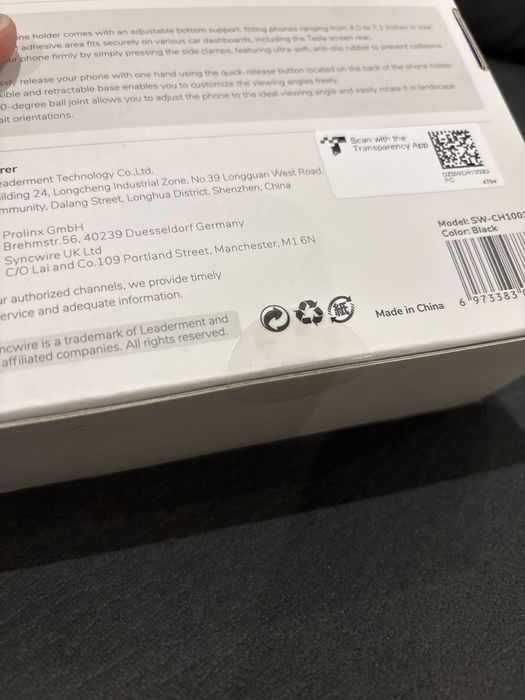 Suporte de Telemóvel Syncwire para Painel do Carro – Novo e Selado