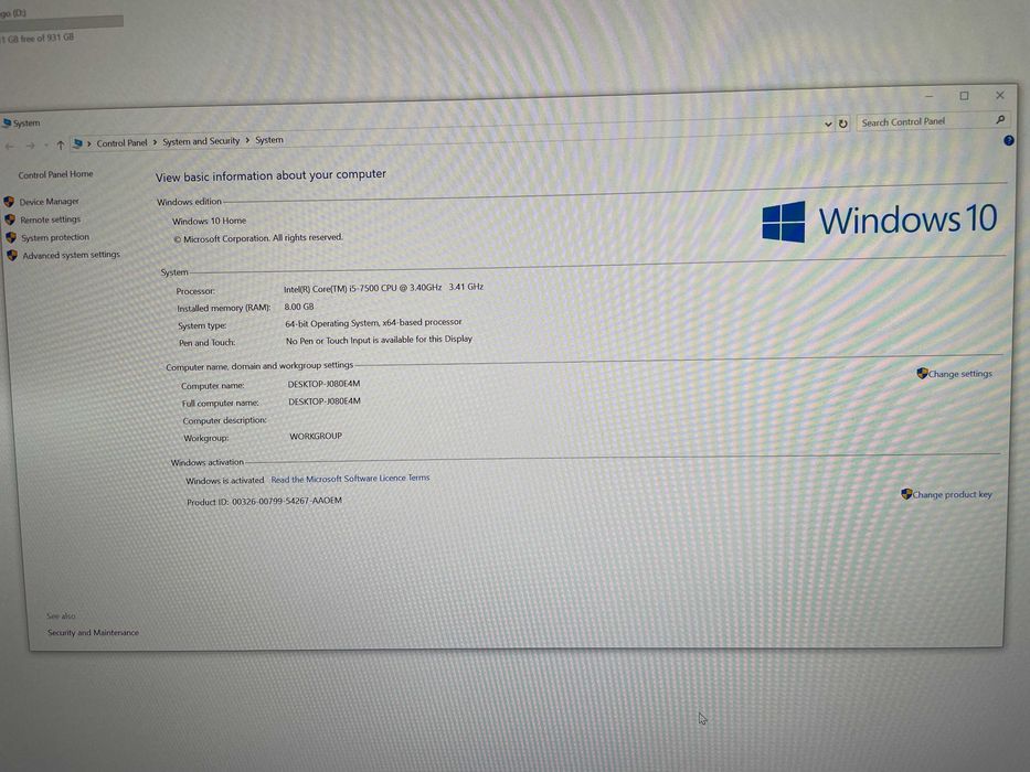 Computador Fixo - Desktop (Bom estado) + Teclado Razor + Rato64729741228418122
