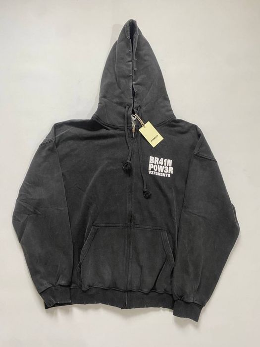 зип худи Vetements Brain Power zip hoodie