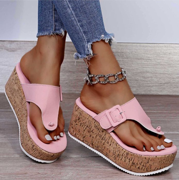 damskie sexi japonki na koturnie lekkie rozm. 38 różowe