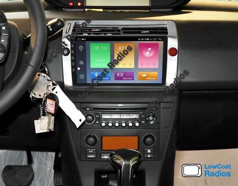 Auto Rádio Android 2DIN • CITROEN C4 • De 2004 até 2010 • GPS WIFI BT