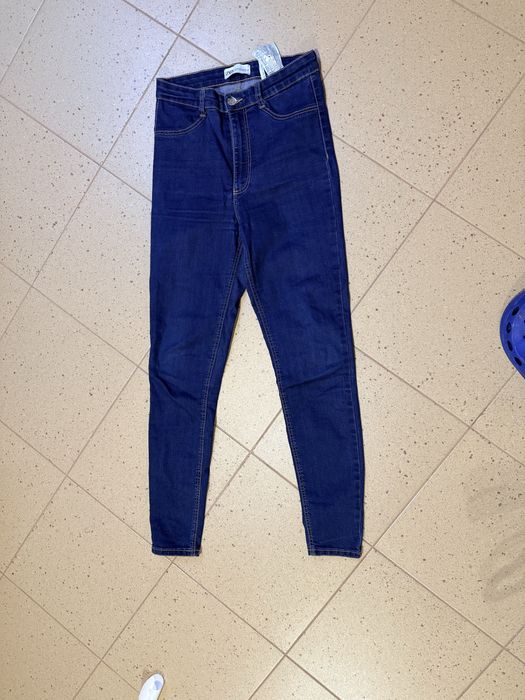Zara jeansy elastyczne niebieskirle r.38