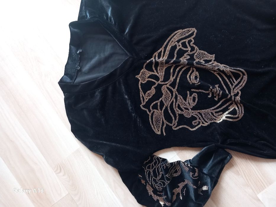 Versace meduza sukienka welurkowa s/m