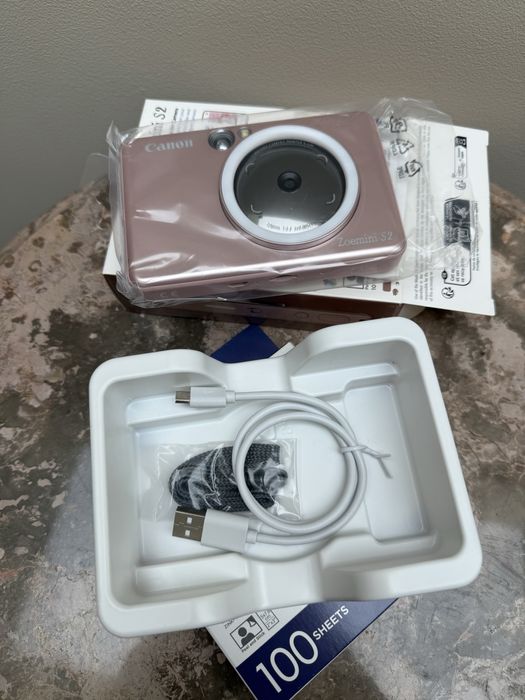 Máquina fotográfica instantânea CANON + 100 papel de foto Canon