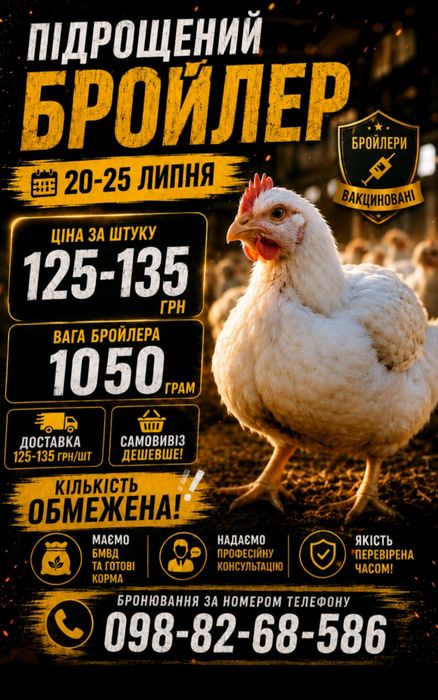 Підрощений Бройлер кілограмовий