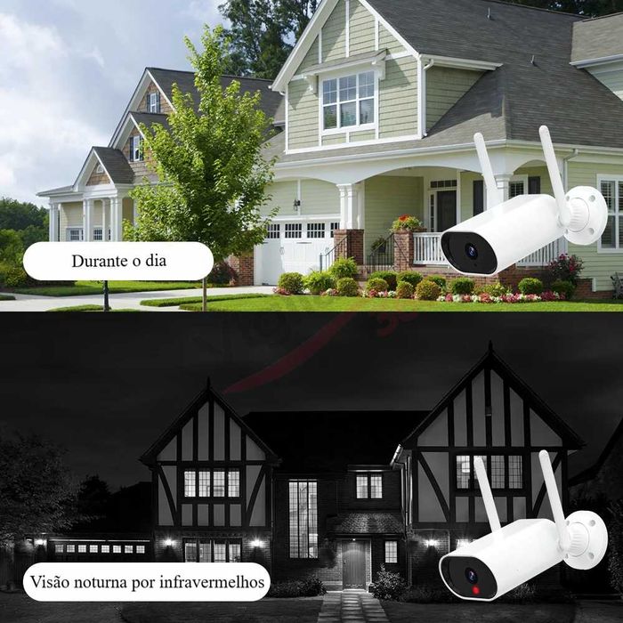 Kit Videovigilância 4 Câmaras + NVR WiFi 3MP FullHD Exterior