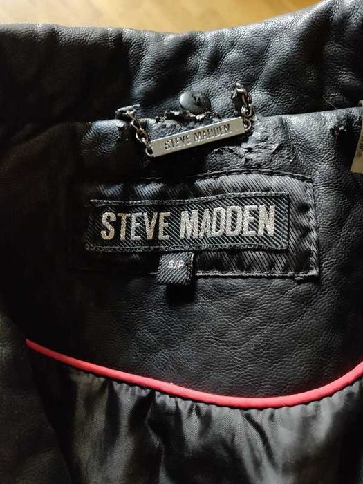 Czarna skórzana ramoneska Steve Madden rozmiar S