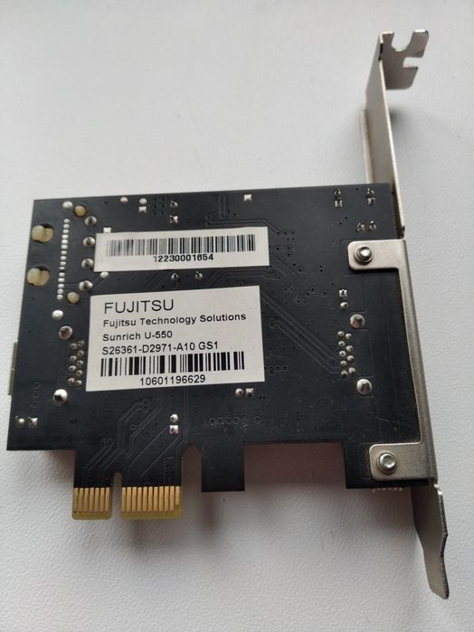 Контроллер PCIe x1 Fujitsu Sunrich U-550 USB 3.0