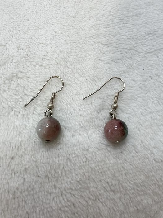 Kolczyki vintage jadeit art deco aesthetic old fashion minimalism