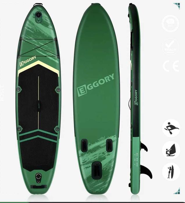 Надувна SUP дошка для плавання EGGORY 335 см Зелена