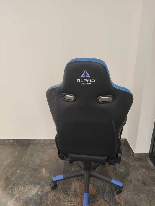 Cadeira Gaming Alpha Gamer Zeta Preta/Azul