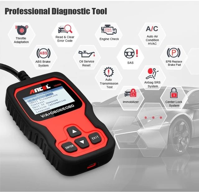 Ancel Vd500 Abs Srs Epb máquina Diagnóstico De Óleo leitor código VW