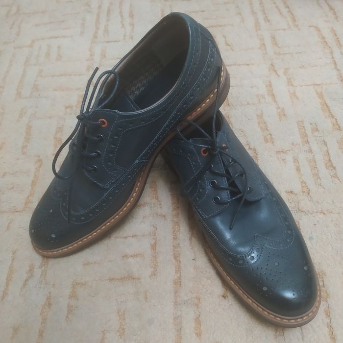 Чоловічі черевики броги з натуральної шкіри