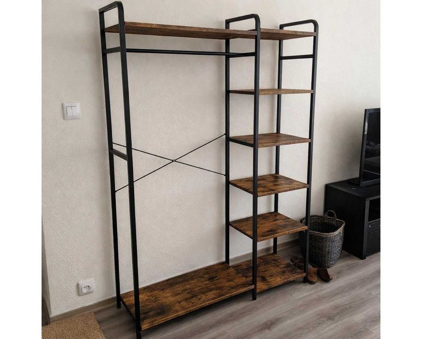 NOWY Wieszak Stojący na Ubrania Kurtki z Półką Stojak do Przedpokoju