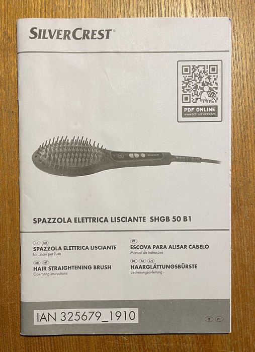 Escova de alisamento usada