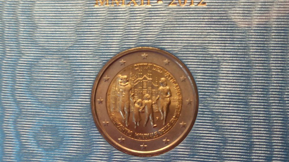 Vaticano 2 euros comem. 2012
