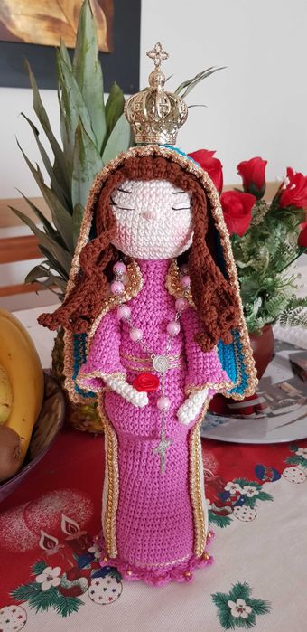 Nossa Senhora Amigurumi Rosa Grávida