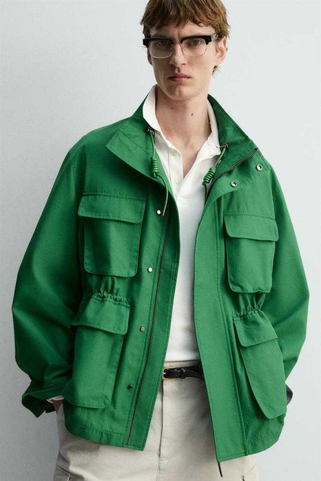Куртка чоловіча вільного крою з кишенями zara