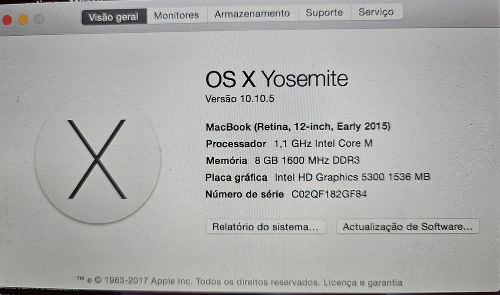 MacBook Retina 12'' OS X Yosemite 2015