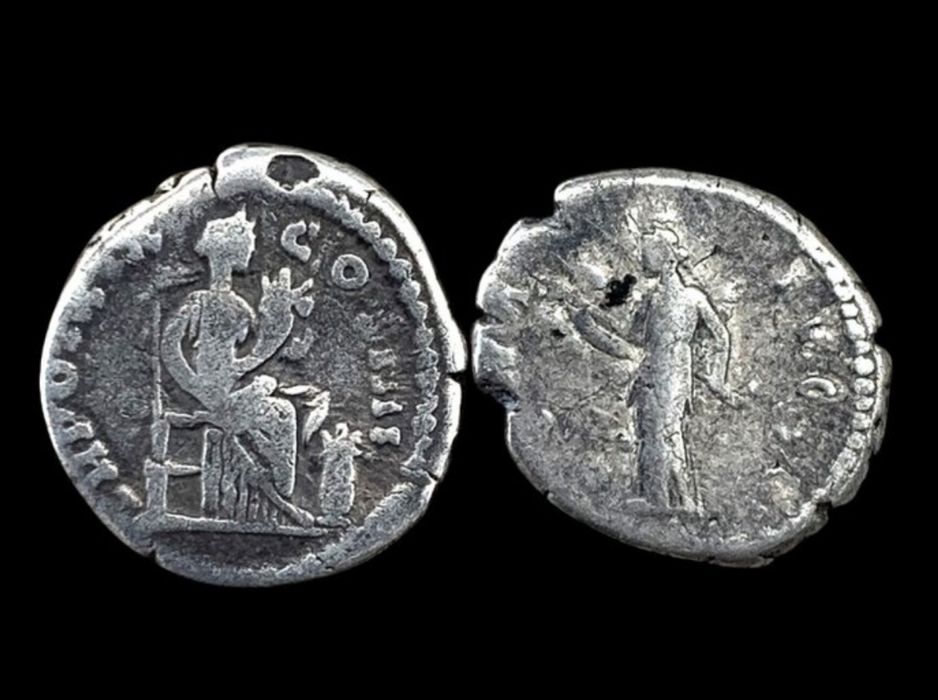 2 moedas  Imperio Romano em prata