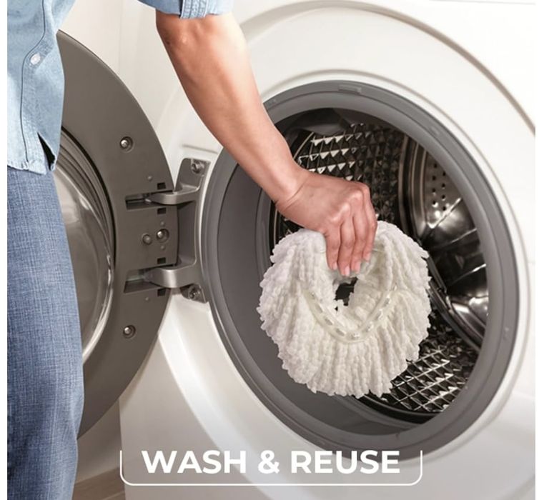 Mop obrotowy z mikrofibry, system czyszczenia podłogi z wiadrem