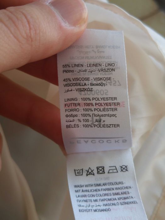 Sukienka lniana z haftem