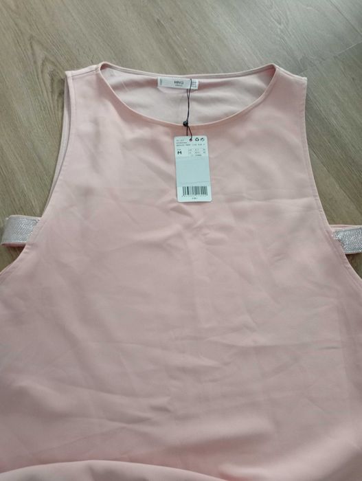 Sukienka nowa M pudrowy róż