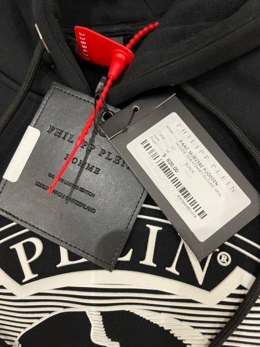 Худі Philipp Plein Outline Skull чорне M новий
