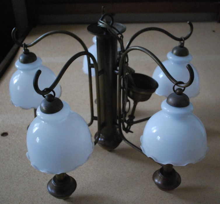 Candeeiros de Teto e de Parede em Metal Bronze (Com Mais de 50 Anos)
