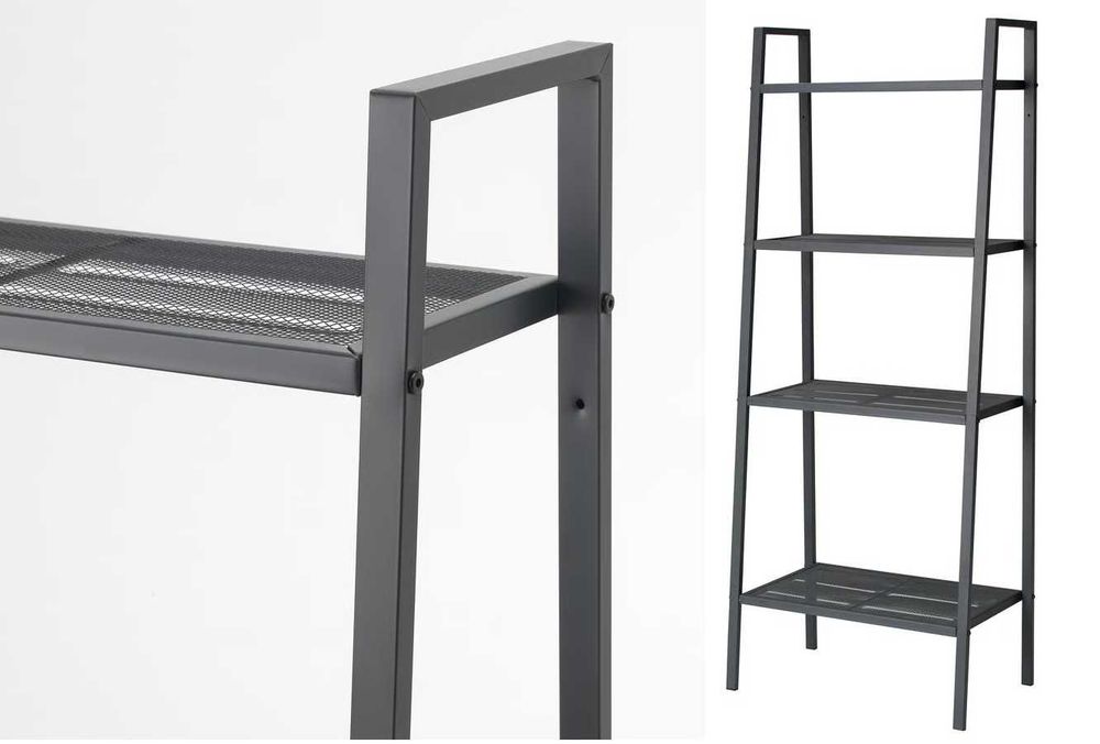 Regał metalowy ciemno-szary IKEA LERBERG 148x60x35