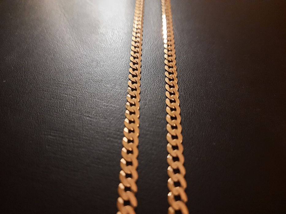 Złoty łańcuszek próby 375 łańcuszek splot pancerka ŁAŃCUCH 50cm!!!