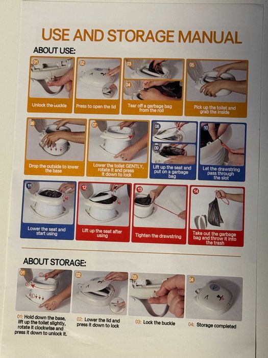 Nocnik toaleta turystyczny podróżny dla dzieci kemping przenośny