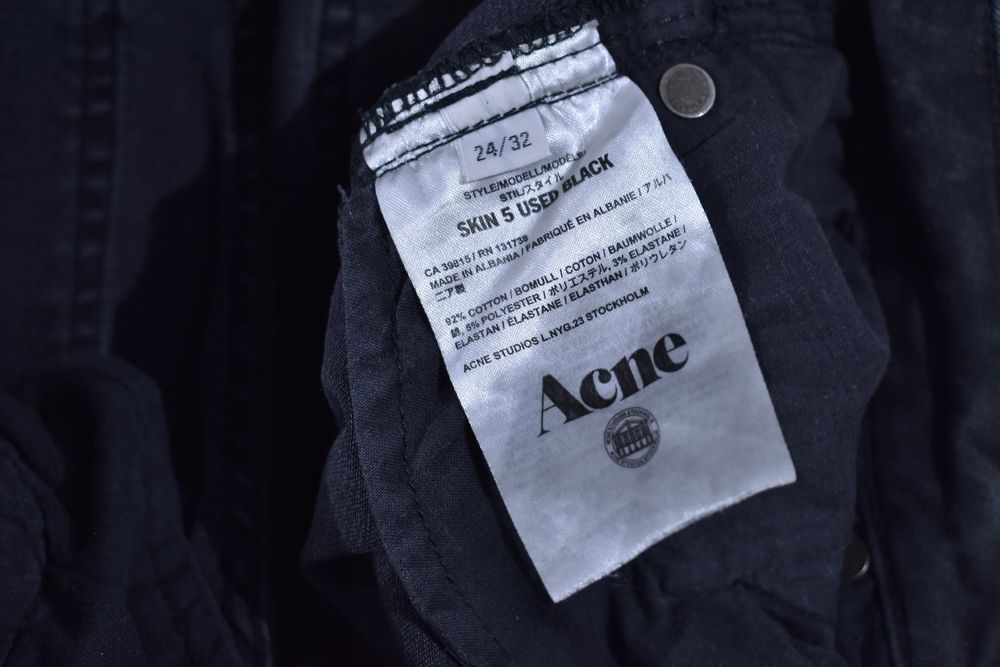 Acne Studios Skin 5 Used Black Jeansy Wmn 24 / 32